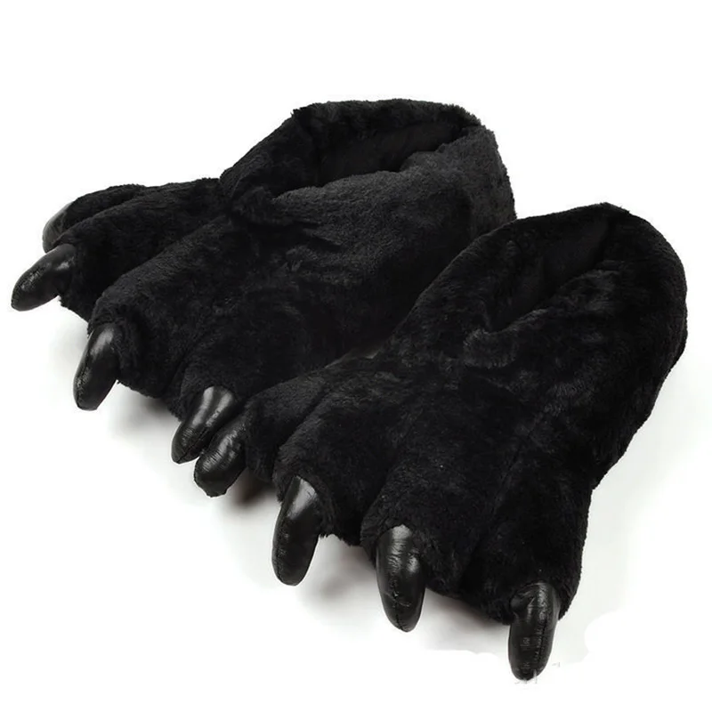 Big Feet Fur Slippers Stunning Pets Men Home Shoes Fuzzy Slippers Men's Winter Warm Shoes Man Furry Slippers Male Big Size 45 46