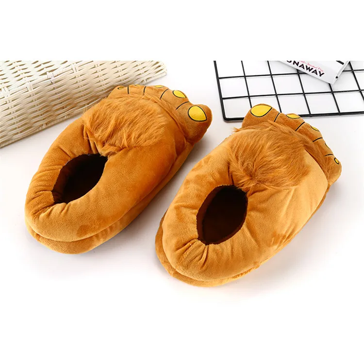 Big Feet Fur Slippers Stunning Pets Men Home Shoes Fuzzy Slippers Men's Winter Warm Shoes Man Furry Slippers Male Big Size 45 46