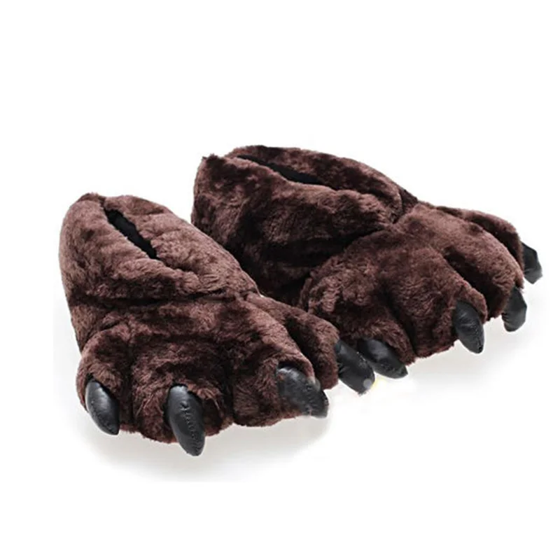 Big Feet Fur Slippers Stunning Pets Men Home Shoes Fuzzy Slippers Men's Winter Warm Shoes Man Furry Slippers Male Big Size 45 46