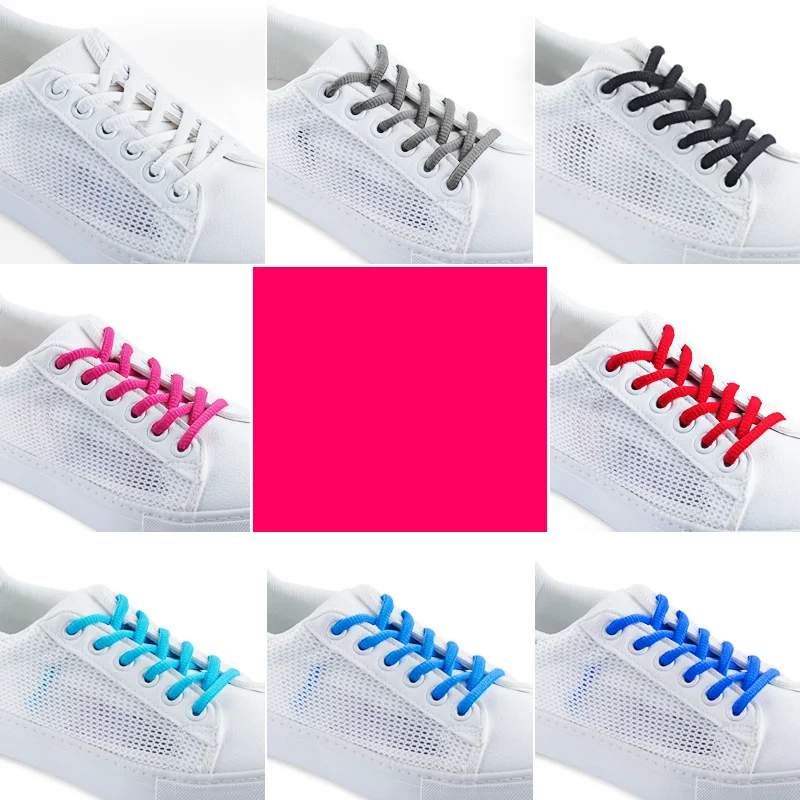 New 1 Pair Fashion High Quality Leisure Multi Color ShoeLace Outdoor Classic Round Shoelaces Sport Men and Women Shoe Laces