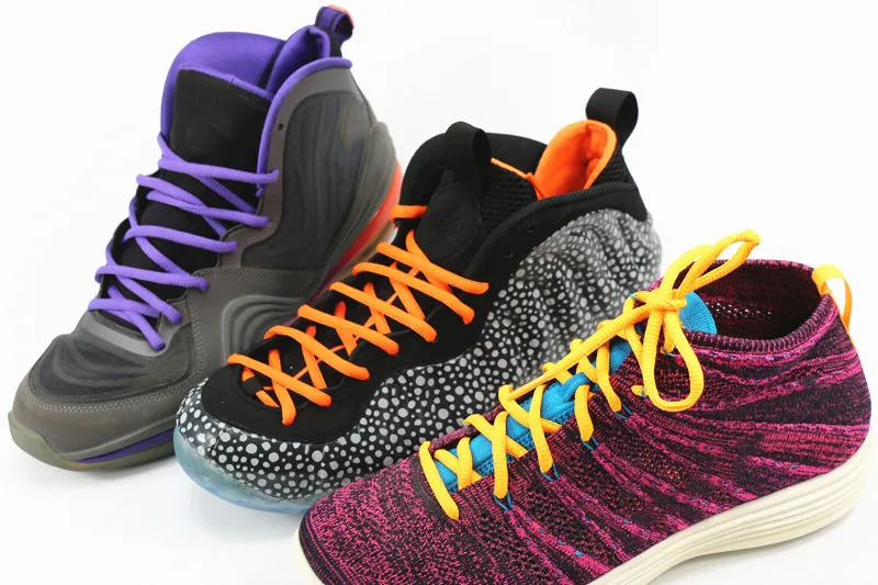 New 1 Pair Fashion High Quality Leisure Multi Color ShoeLace Outdoor Classic Round Shoelaces Sport Men and Women Shoe Laces