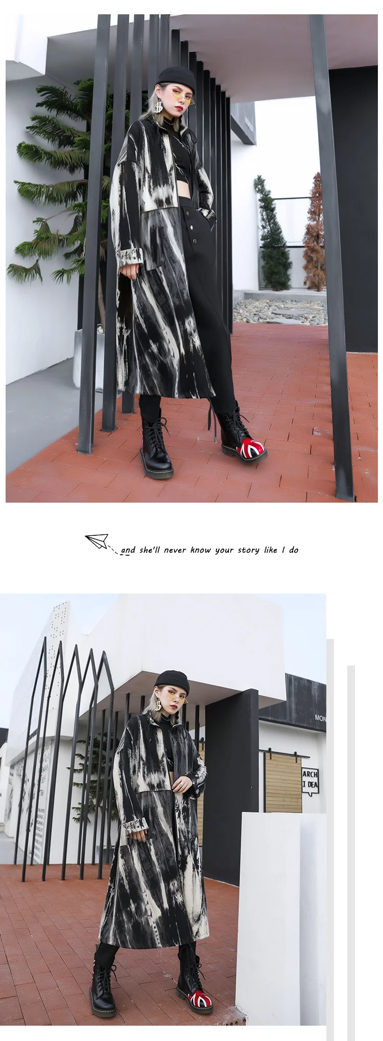 Amax luluE Autumn Korean Design Fashion Long Clothes Womens Loose Vintage Gothic Trench Coats Ladies Casual Punk Windbreakers