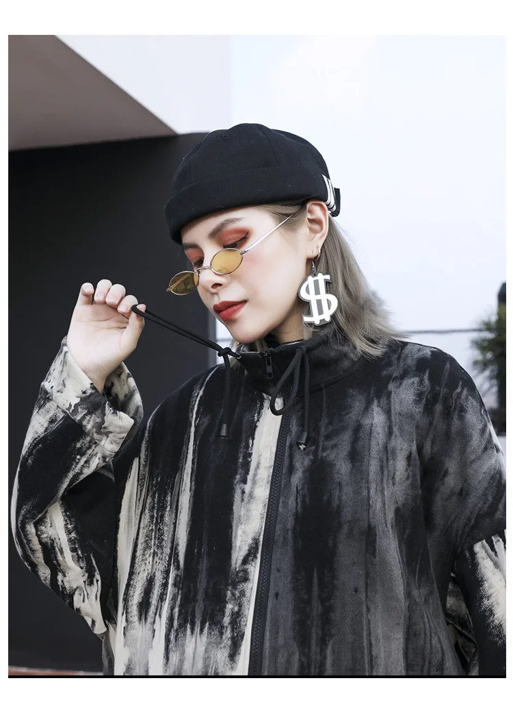 Amax luluE Autumn Korean Design Fashion Long Clothes Womens Loose Vintage Gothic Trench Coats Ladies Casual Punk Windbreakers
