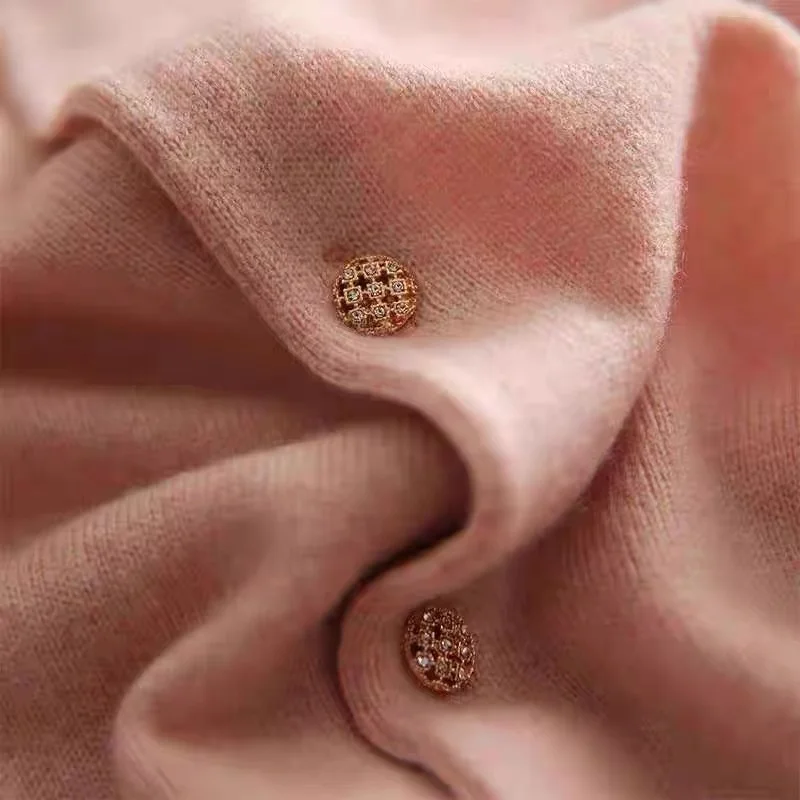 butterfly ice silk knit short sleeve cardigan women's summer style round collar cotton thread half sleeve loose T-shirt top