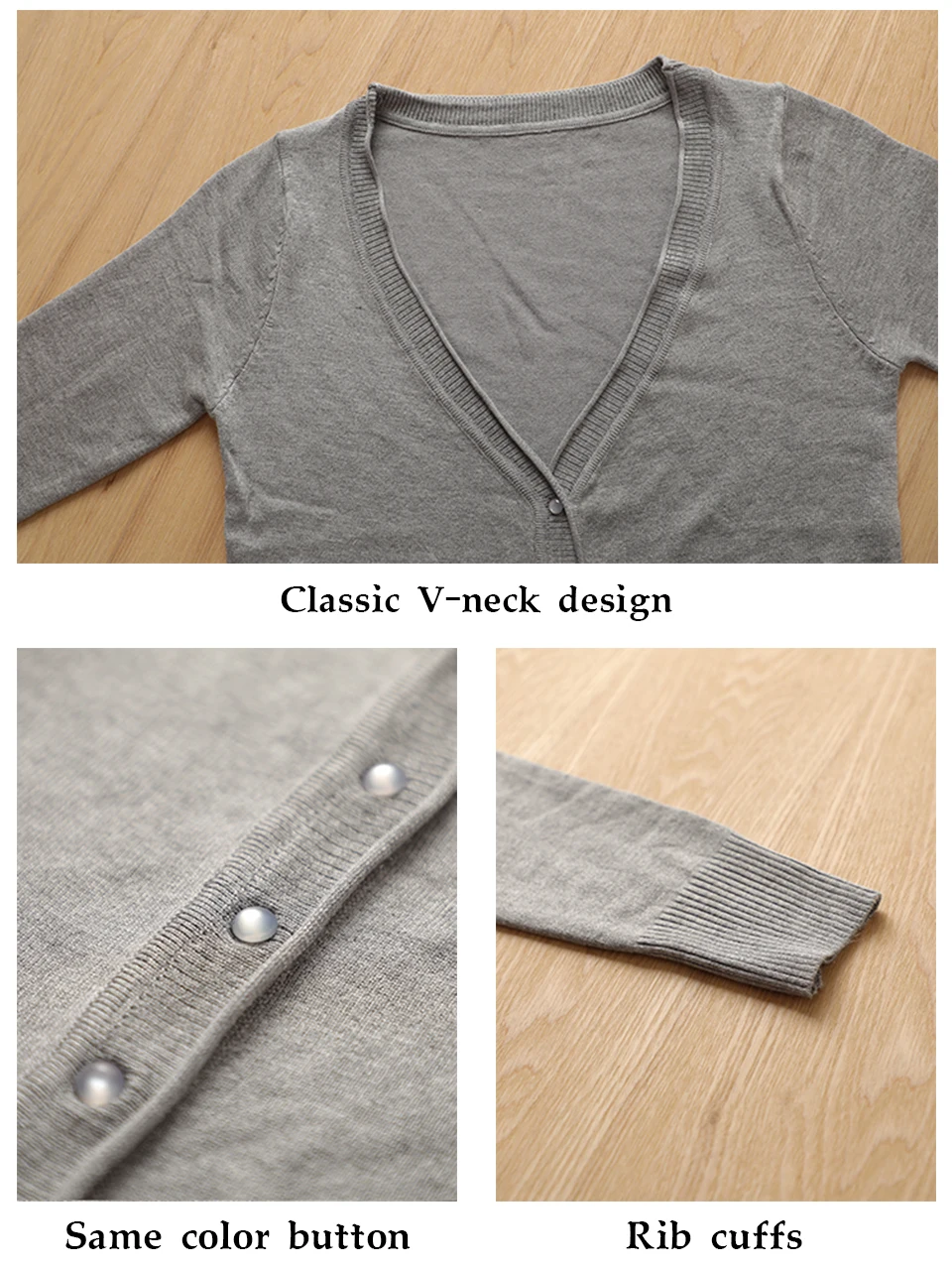Outerwear V-neck Jersey Korean Fashion Style Cropped Blouses Long Woman Cardigan Knitted Ladies Sweaters Black Clothing Tricot