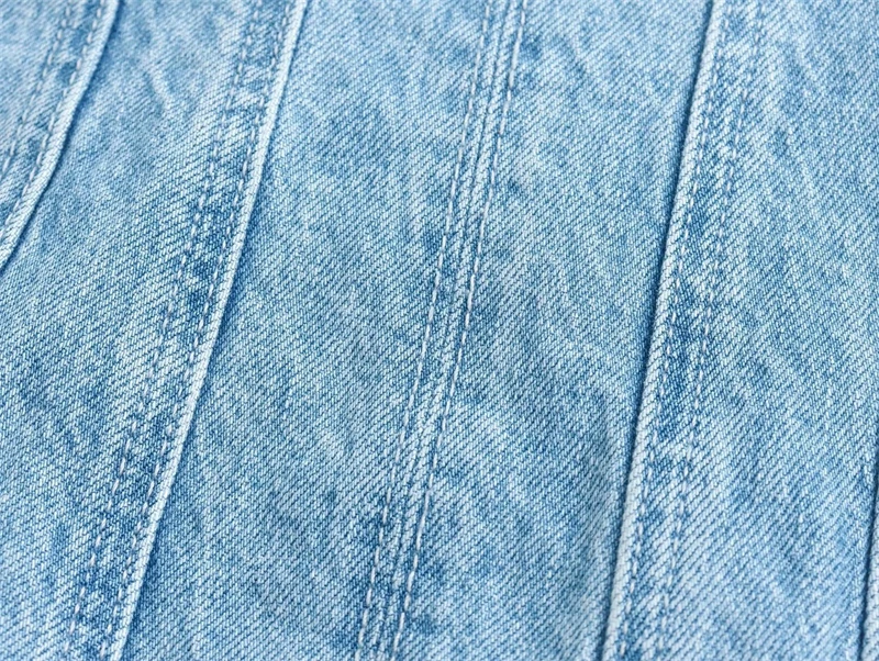 KEYANKETIAN Women's One-Line Neck Tube Top Denim Dress Summer New Fashion Chic Tight Light Blue Ladies Package Hip Mini Skirt