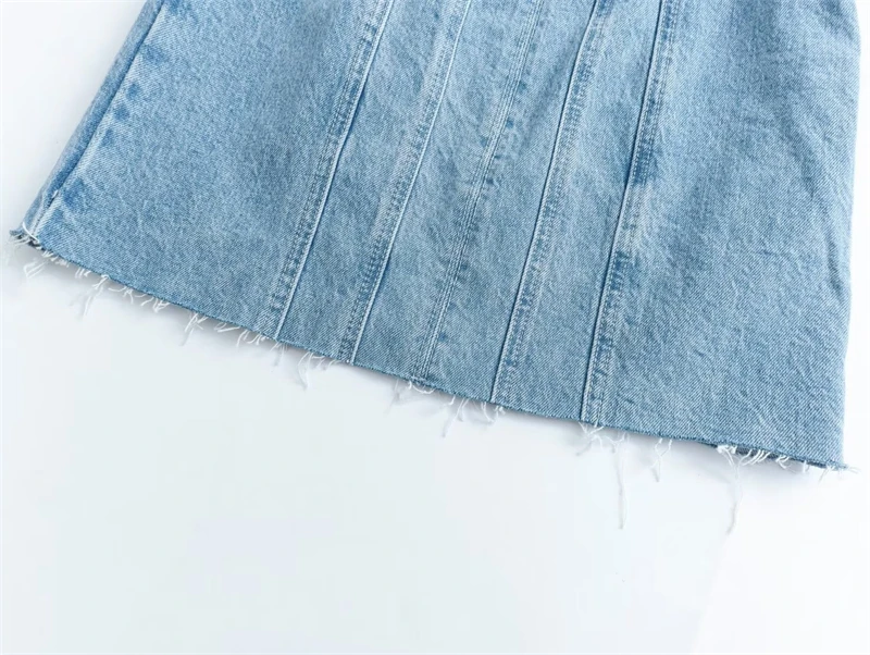 KEYANKETIAN Women's One-Line Neck Tube Top Denim Dress Summer New Fashion Chic Tight Light Blue Ladies Package Hip Mini Skirt