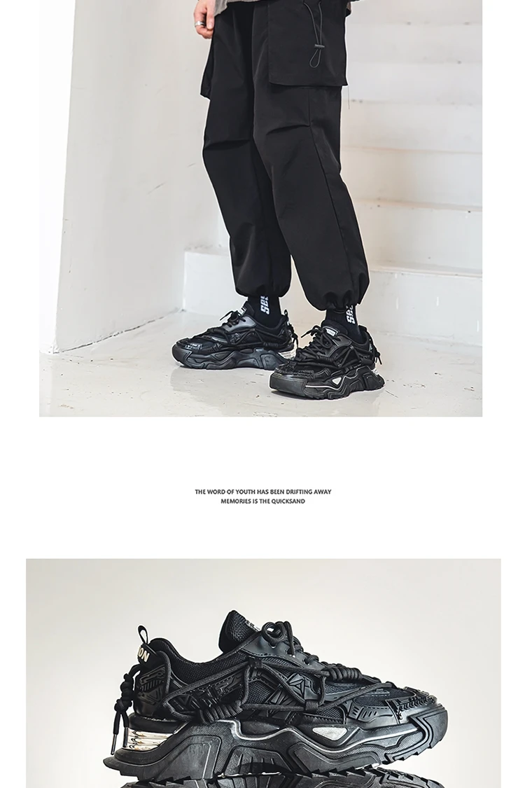 Platform Men Shoes Fashion Clunky Sneakers Men Casual Shoes Breathable Sports Dad Shoes Male Fitness Footwear