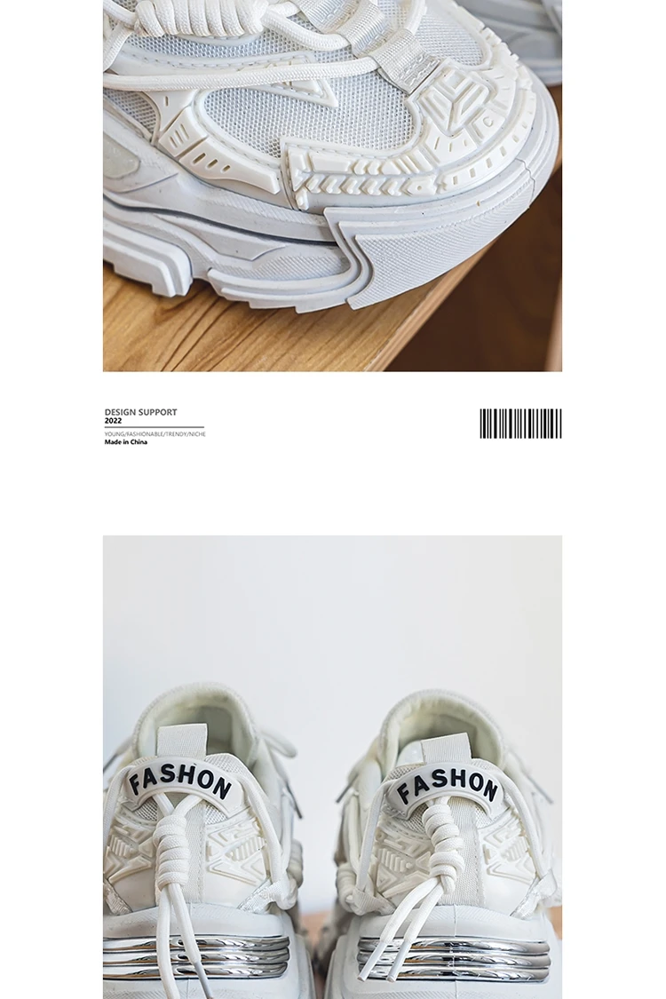 Platform Men Shoes Fashion Clunky Sneakers Men Casual Shoes Breathable Sports Dad Shoes Male Fitness Footwear