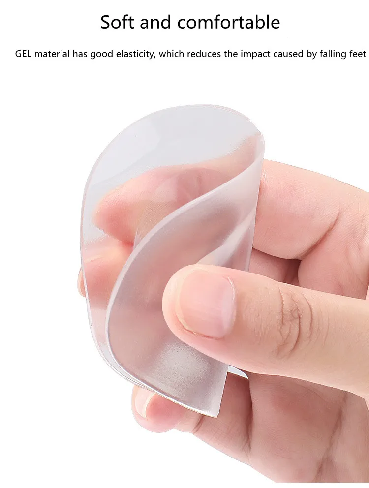 Anti-slip Silicone Gel Inserts for Plantar Fascitis Gel Half Insoles for Shoes Women Forefoot Anti-Pain Insert Foot High Heels