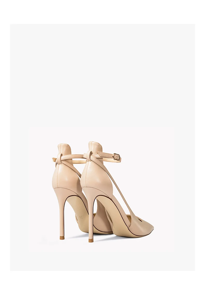 Naked Color Matte Women's Gladiator Sandals Summer Luxury Ankle Strap High Heels Shoes Pointed Toe Ladies Prom Party Shoes Women