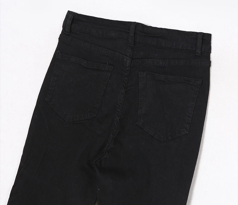 REDDACHiC Goth Lolita Black Pants Casual Flare Stacked Jeans Women Stretchy High Waist Trousers 2000s Y2K Grunge Emo Streetwear