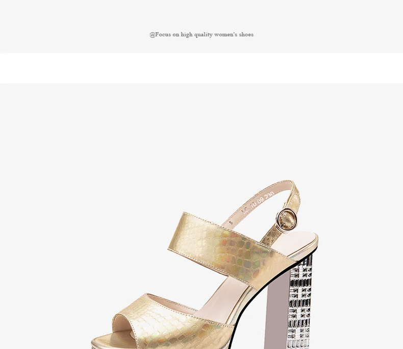 PRXDONG INS Fashion Womne's Sandals Summer Shoes Chunky High Heels Platform Gold Silver Dress Party Wedding Female Shoes Pumps