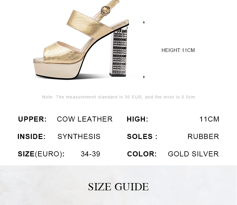 PRXDONG INS Fashion Womne's Sandals Summer Shoes Chunky High Heels Platform Gold Silver Dress Party Wedding Female Shoes Pumps