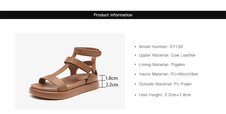 BeauToday Summer Gladiator Sandals Women Calfskin Leather Open Toe T-bar Strap Hook & Loop Summer Ladies Shoes Handmade 07130
