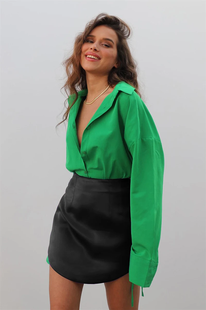 Chic Elegant Satin Women Mini Skirts High Waist Slim Thin A-Line Package Hip Bodycon Streetwear Solid Black Green Short Skirt