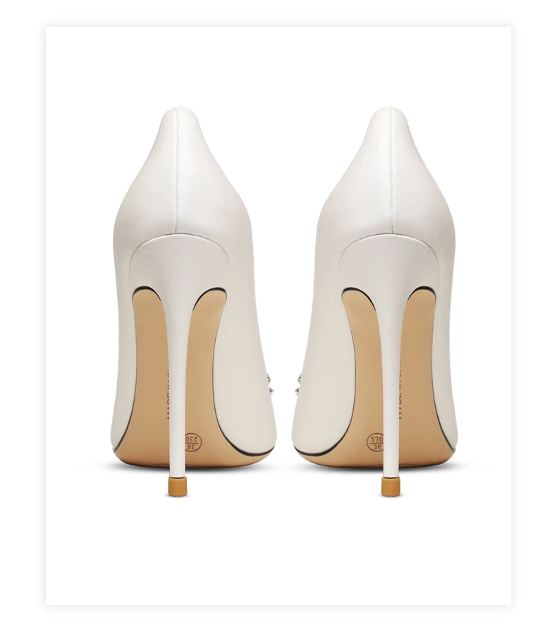 Woman Shoes New Luxury Pumps Pointed Toe Party High Heels White Wedding Shoes Rhinestone Elegant Women's Shoes Bridal Shoes Wome