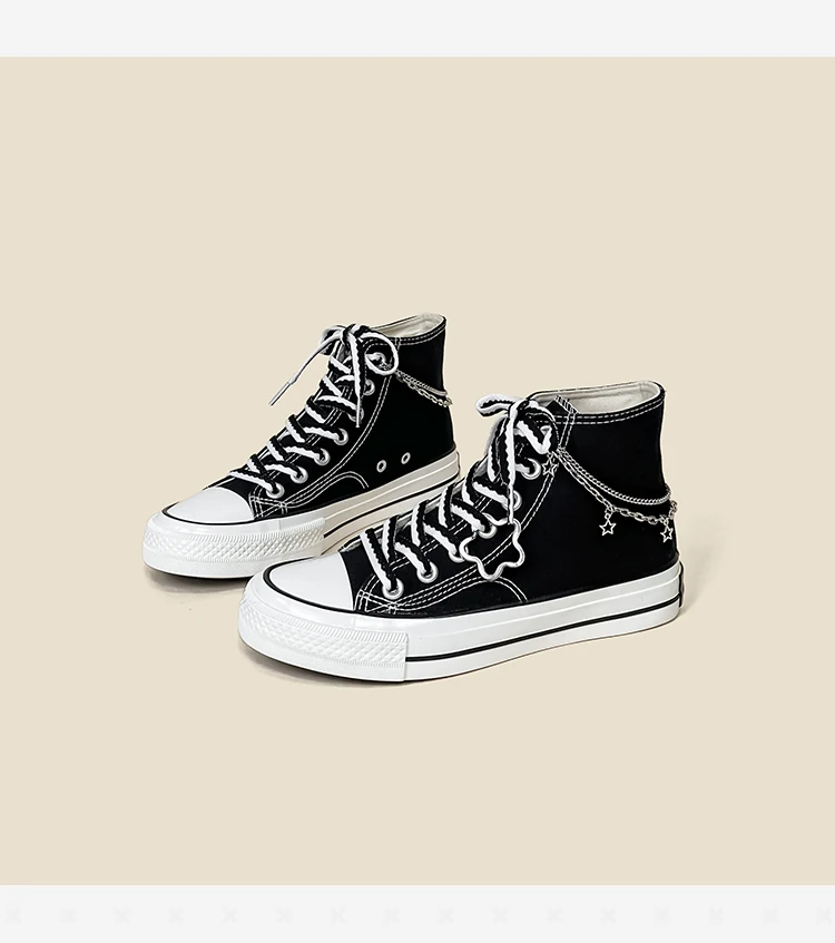 Amy and Michael New Original Designers Women Sneakers Fashion High Top Casual Flat Canvas Shoes Students Vulcanize Plimsolls