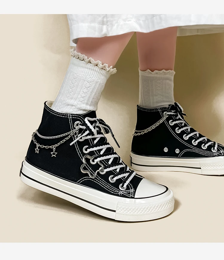Amy and Michael New Original Designers Women Sneakers Fashion High Top Casual Flat Canvas Shoes Students Vulcanize Plimsolls