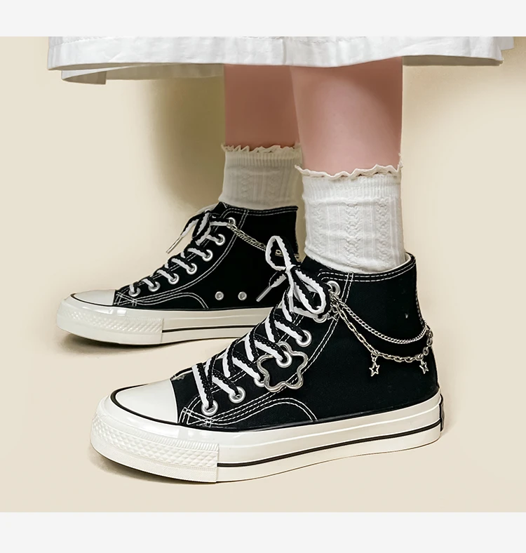 Amy and Michael New Original Designers Women Sneakers Fashion High Top Casual Flat Canvas Shoes Students Vulcanize Plimsolls