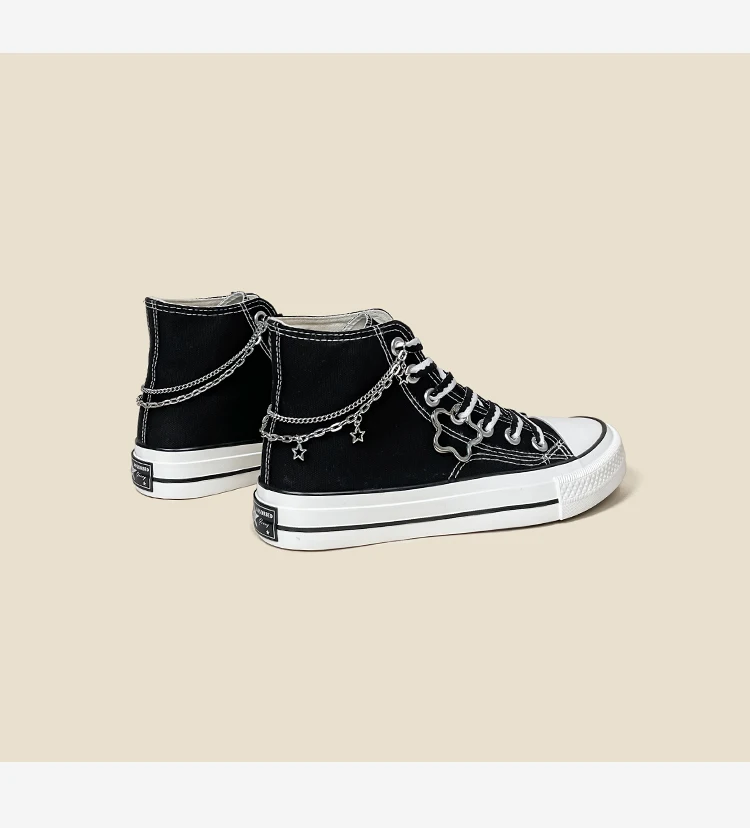Amy and Michael New Original Designers Women Sneakers Fashion High Top Casual Flat Canvas Shoes Students Vulcanize Plimsolls