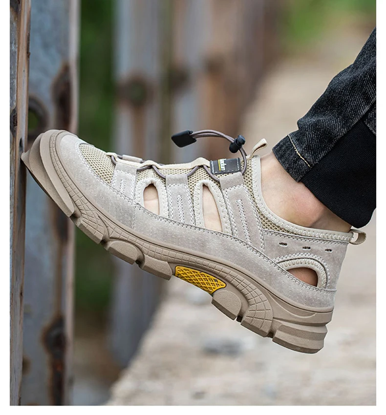 mens casual steel toe covers working shoes summer safety shoe worker breathable tooling sandals security sneakers safe footwear