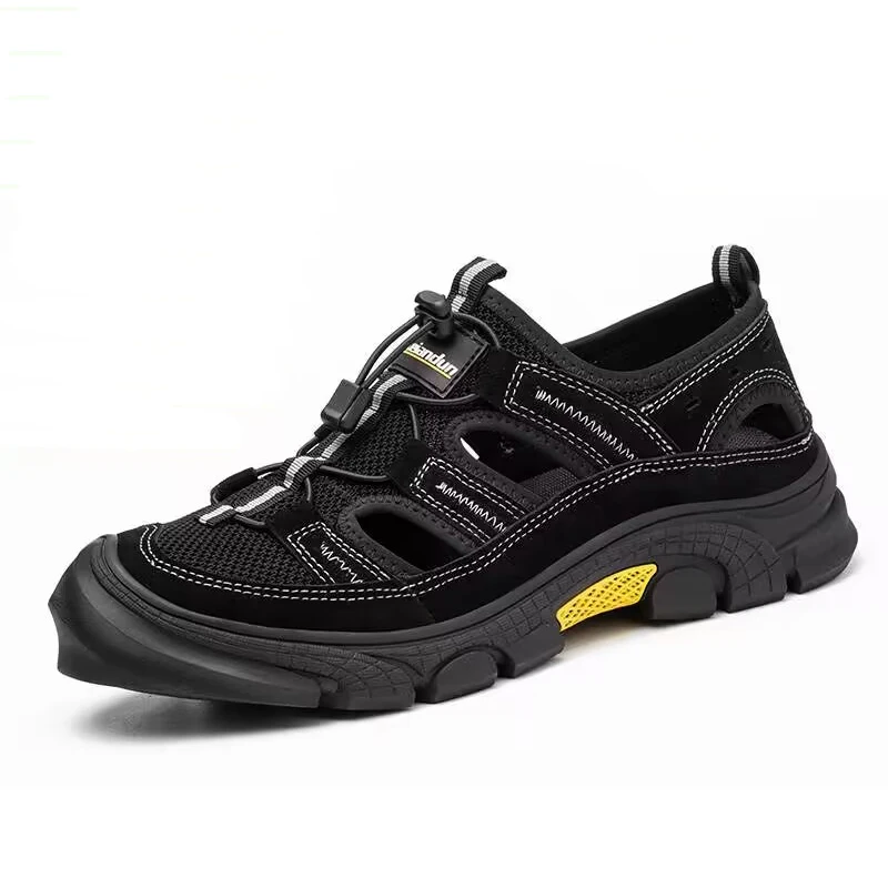 mens casual steel toe covers working shoes summer safety shoe worker breathable tooling sandals security sneakers safe footwear