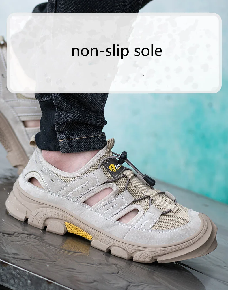 mens casual steel toe covers working shoes summer safety shoe worker breathable tooling sandals security sneakers safe footwear