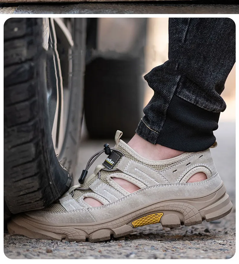 mens casual steel toe covers working shoes summer safety shoe worker breathable tooling sandals security sneakers safe footwear