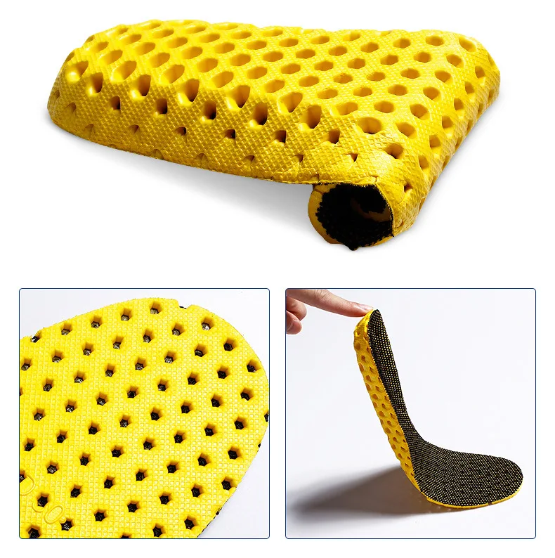 Men and Women Soft and Comfortable Running Insoles Outdoor Sport Breathable Shock Absorption Sneakers Insole Shoe Accessories