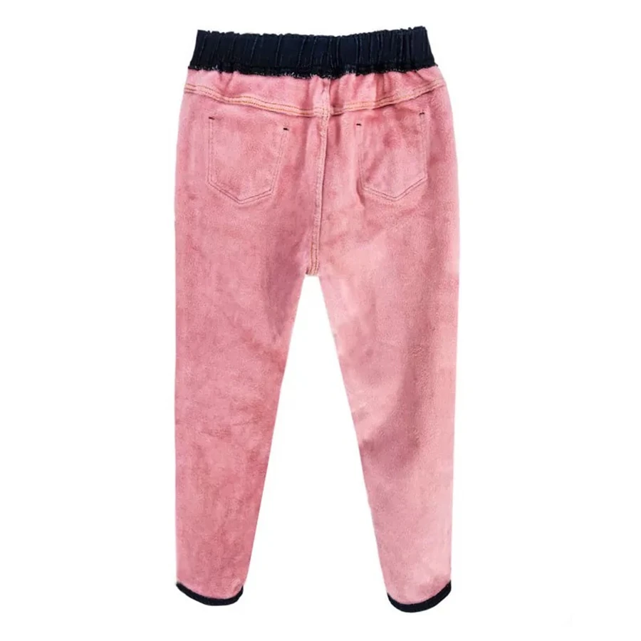 Oversized L-6xl Winter Thicken Baggy Denim Pants Women Casual High Waist Plus Velvet Harem Jeans Vintage Warm Loose Vaqueros