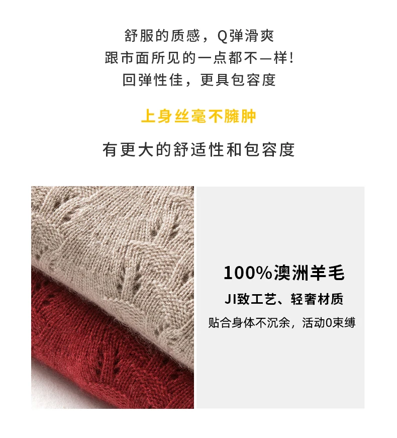 100% pure cardigan women round neck show thin hollow cashmere sweater knitted leggings fall winter loose jumper top