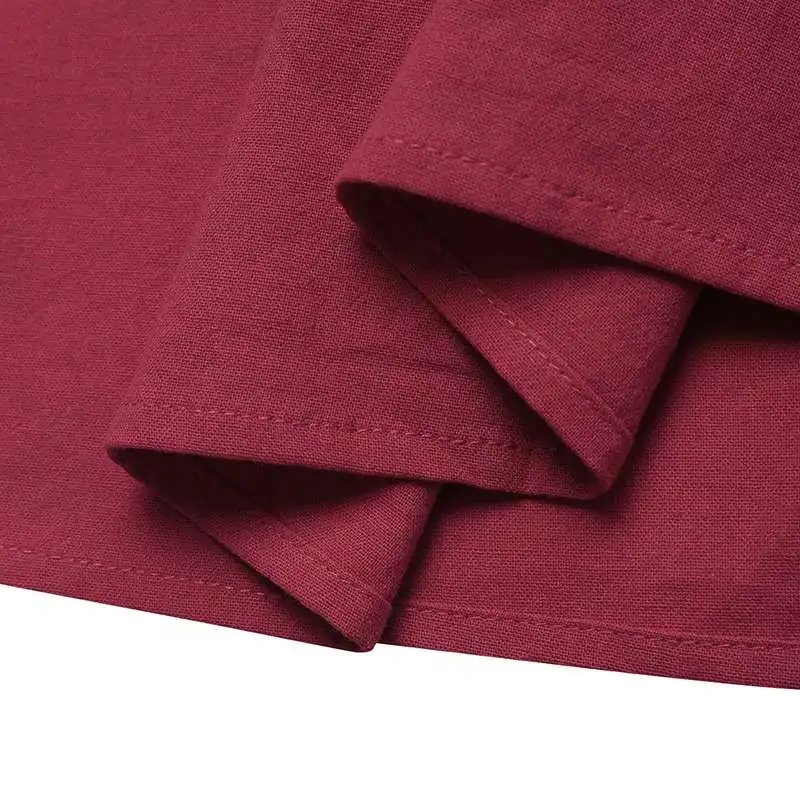 ZANZEA Summer Vintage Cotton Dress Women Short Sleeve Solid Drawstring Waist Sundress Fashion Casual Knee-length Vestidos Kaftan