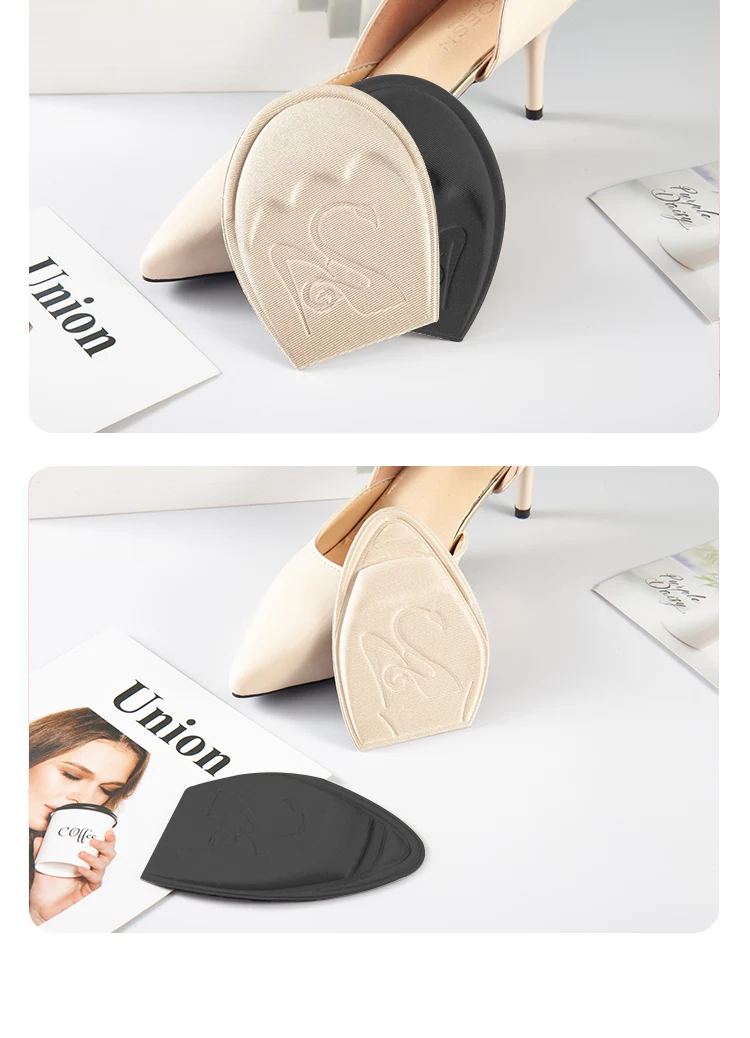 Women Non-Slip Forefoot Cushion Pads Toe Plug Half Shoe Inserts, Shoe Size Reducing Fillers for High Heels Soft Shoe Accessories