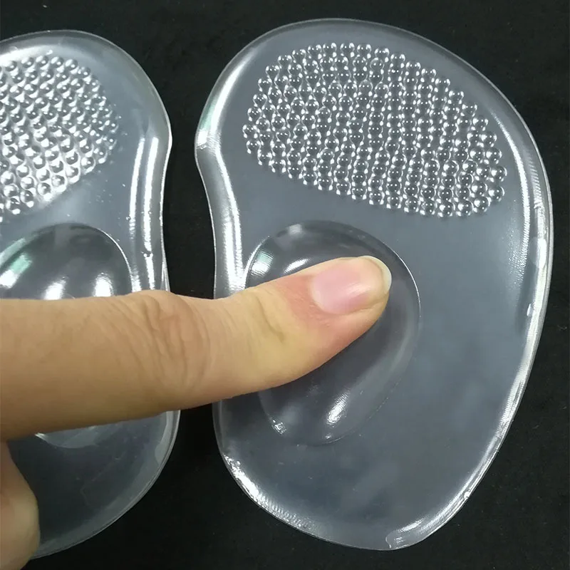 1Pair Women Silicone Gel Insoles for Shoes Forefoot Pad Insoles Inserts High Heel Insole for Shoe Inserts Pads Reduces Pain