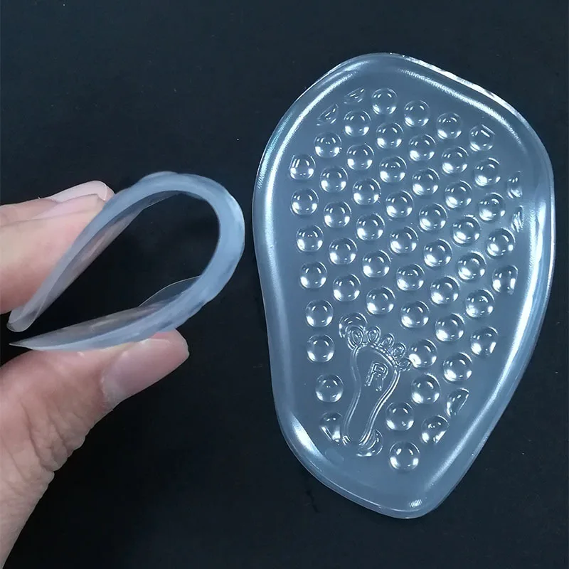 1Pair Women Silicone Gel Insoles for Shoes Forefoot Pad Insoles Inserts High Heel Insole for Shoe Inserts Pads Reduces Pain