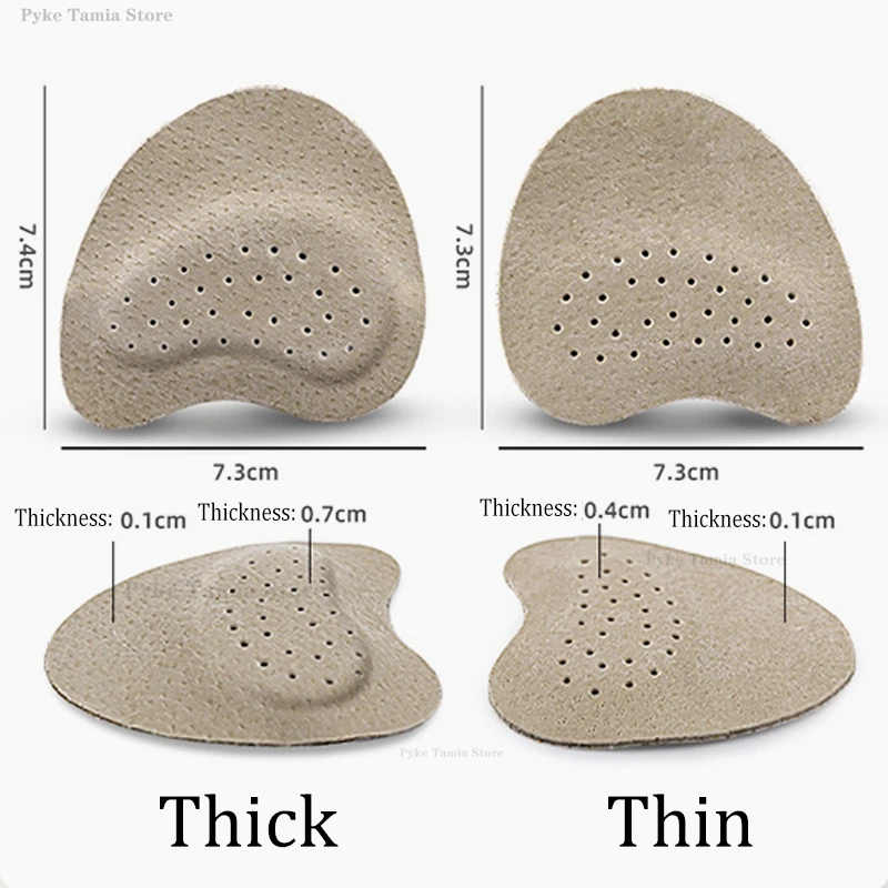 4pcs Sandals Anti-slip Stickers Leather Forefoot Pad Women High Heels Pain Relief Insert Insoles Toe Cushion Foot Care Shoes Pad