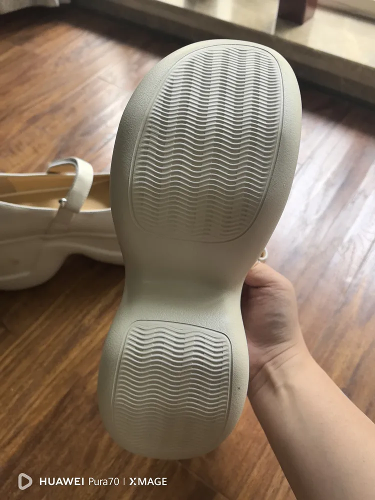 MKKHOU Fashion Pumps New High Quality True Leather Round Head Elevated Thick Sole Shoes Street Spicy Girls Modern Mary Janes
