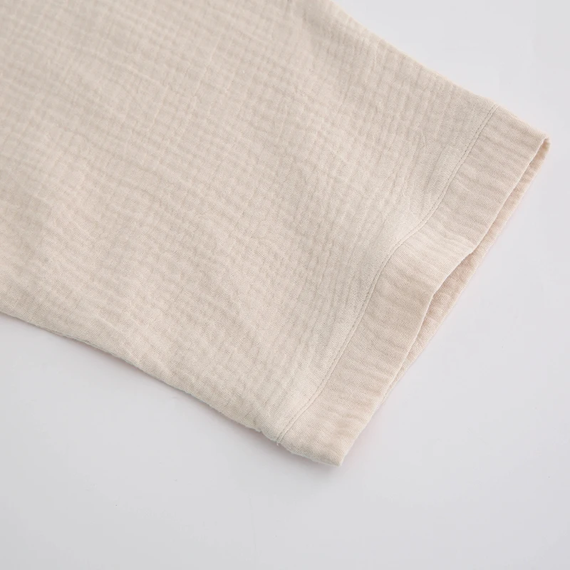 Muslin 100% Cotton Gauze Women T-Shirts Sexy V-Neck Half Sleeve Summer Bandage Harajuku Soild Casual Streetwear Female Blouse