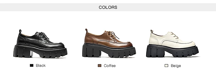 BeauToday Platform Shoes Women Genuine Cow Leather Round Cross Tied Closure Chunky Sole Ladies Casual Shoes Handmade 21894