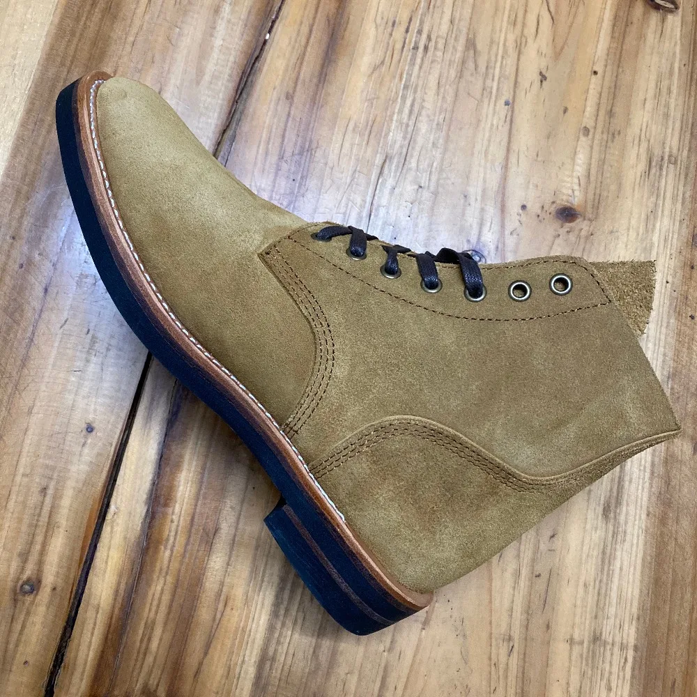 DTW01 RockCanRoll Goodyear Welted Genuine Italian Cow Leather Suede Boots Custom Made Size 35-52 Super Quality Handmade