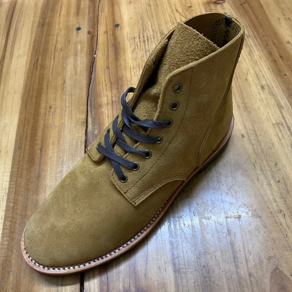 DTW01 RockCanRoll Goodyear Welted Genuine Italian Cow Leather Suede Boots Custom Made Size 35-52 Super Quality Handmade