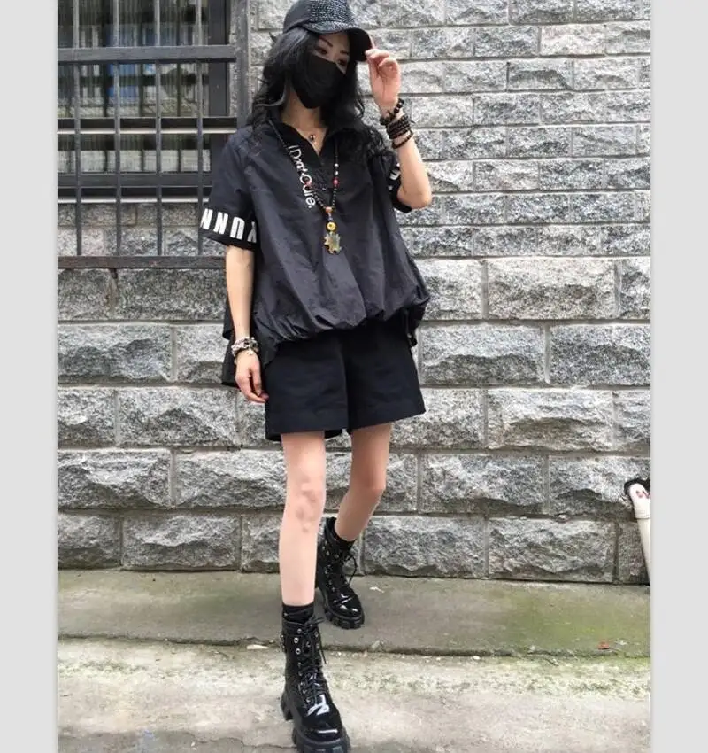 Amax luluE British Summer 2026 Design Ladies White Printed Vintage Blouses Womens Loose Short Sleeve Shirts Female Casual Tops