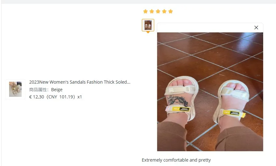 2023New Women's Sandals Fashion Thick Soled Non Slip Comfortable Outer Wear Seaside Sandalias for Summer Buckle Strap Beach