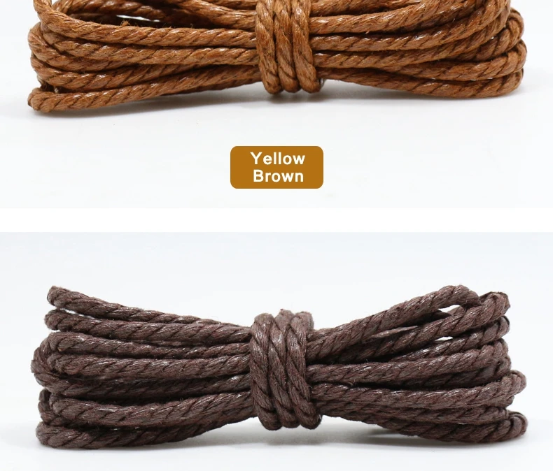 1 Pair Shoelce Casual Leather Shoelaces Waxed Round Shoe Laces Shoestring Boots Sport Shoes Cord Rope 60/90/120/150CM Accesories