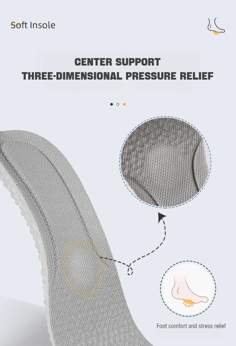 Orthopedic Memory Foam Sport Insoles Shoes Sole Cushion Running Shock-Absorbant Breathable Deodorization EVA Soft Pad