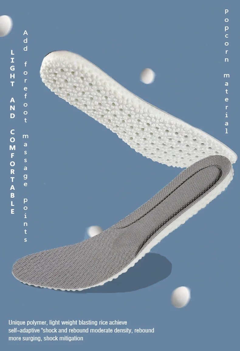 Orthopedic Memory Foam Sport Insoles Shoes Sole Cushion Running Shock-Absorbant Breathable Deodorization EVA Soft Pad