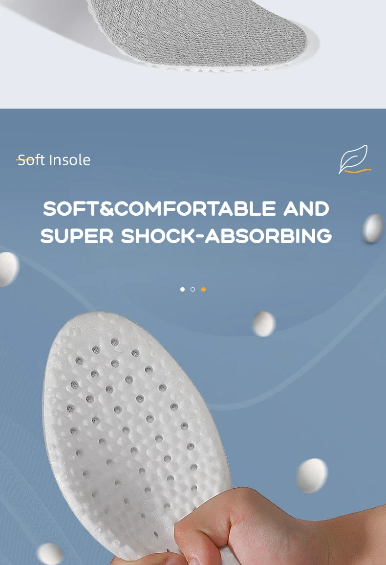 Orthopedic Memory Foam Sport Insoles Shoes Sole Cushion Running Shock-Absorbant Breathable Deodorization EVA Soft Pad