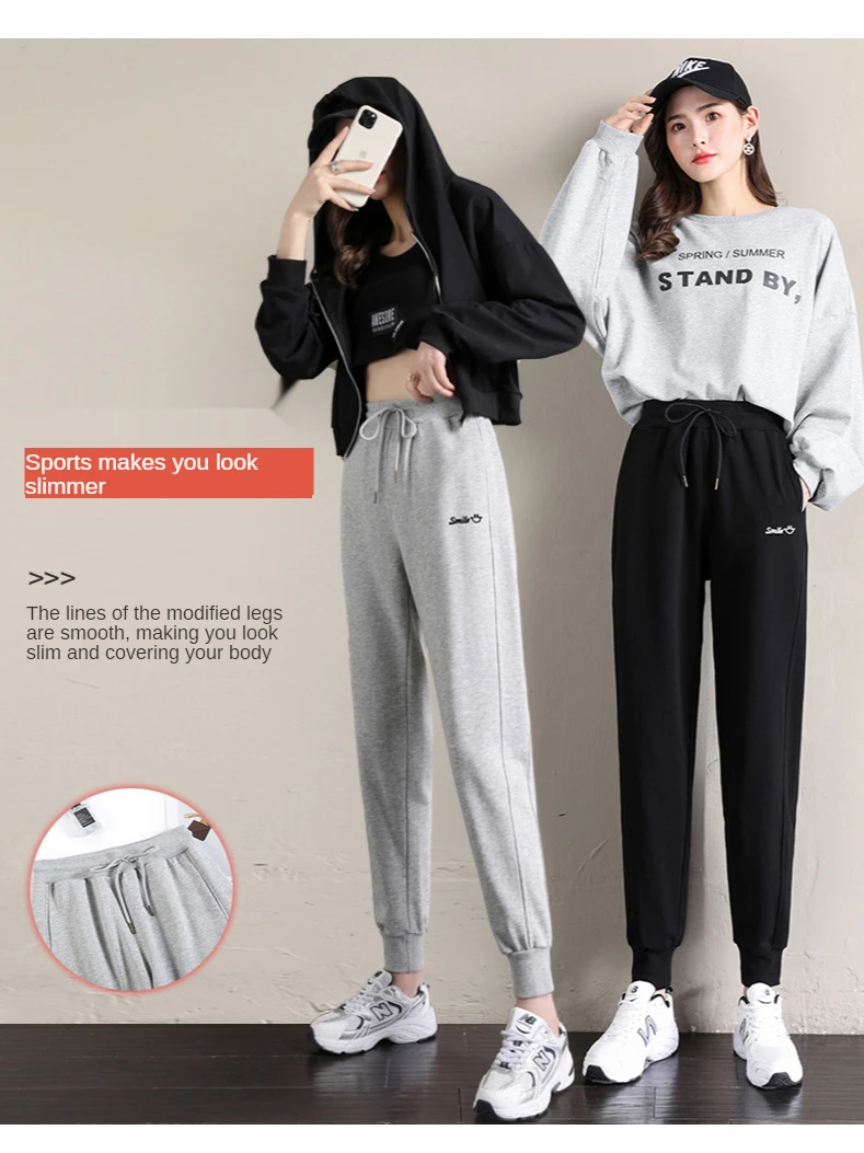 Women's Harem Pants Sports Sweatpants Women's Tracksuit Oversize Joggers Embroidery Harajuku Korean Fashion Trousers for Female