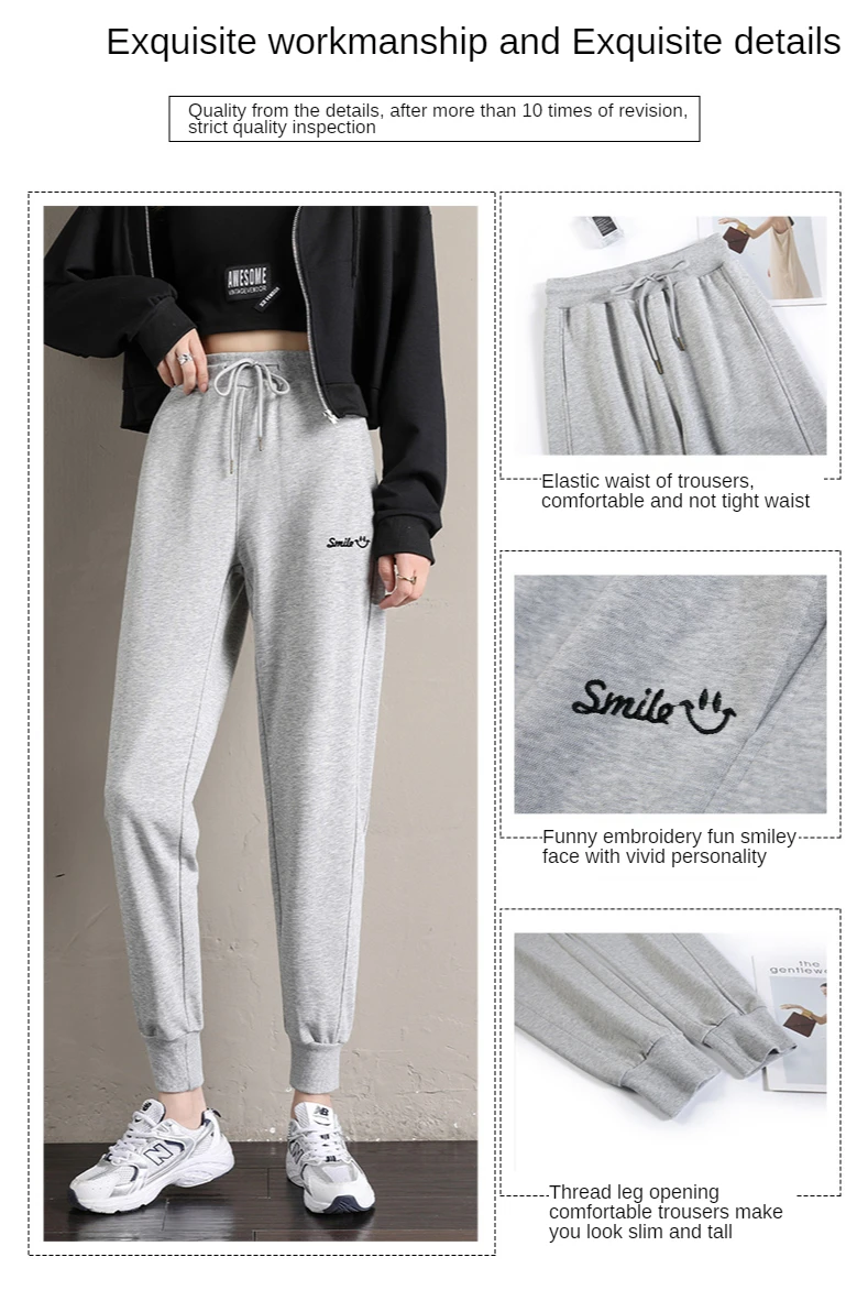 Women's Harem Pants Sports Sweatpants Women's Tracksuit Oversize Joggers Embroidery Harajuku Korean Fashion Trousers for Female